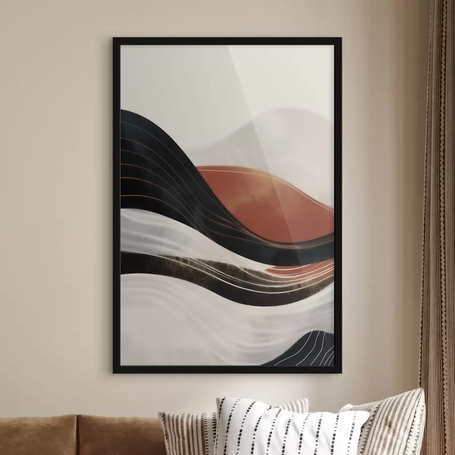 Fototapeta Abstrakcyjne fale z terakoty f49740