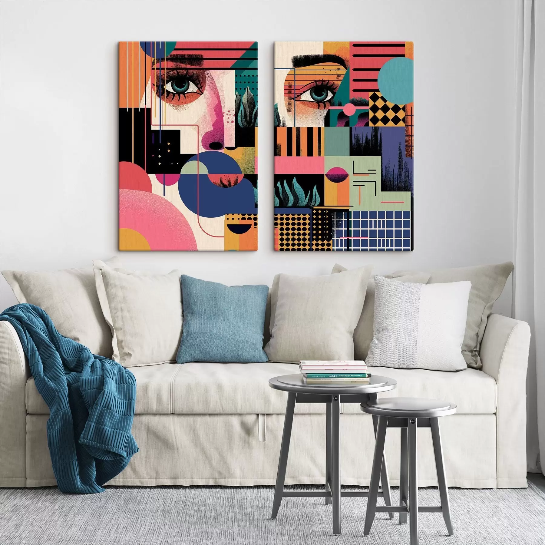 Obraz Geometryczna abstrakcja w stylu pop-artu m30663