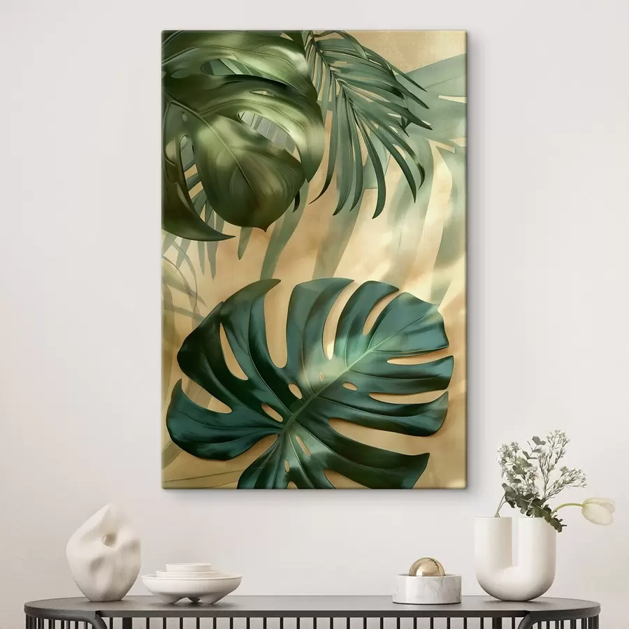 Fototapeta Monstera i tropikalne liście s49552