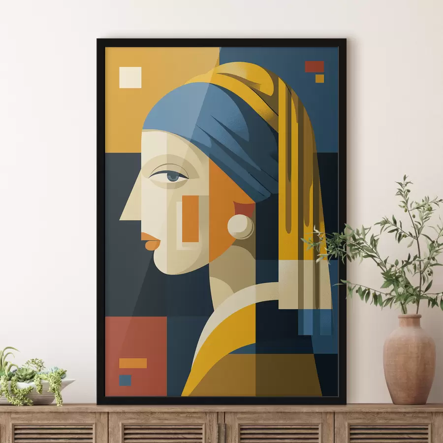 Fototapeta Geometryczny portret kobiety f49825