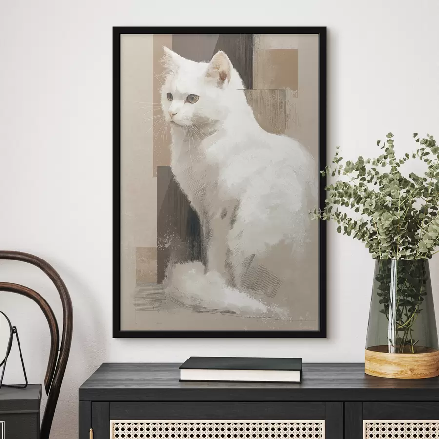 Fototapeta Biały kot f49837