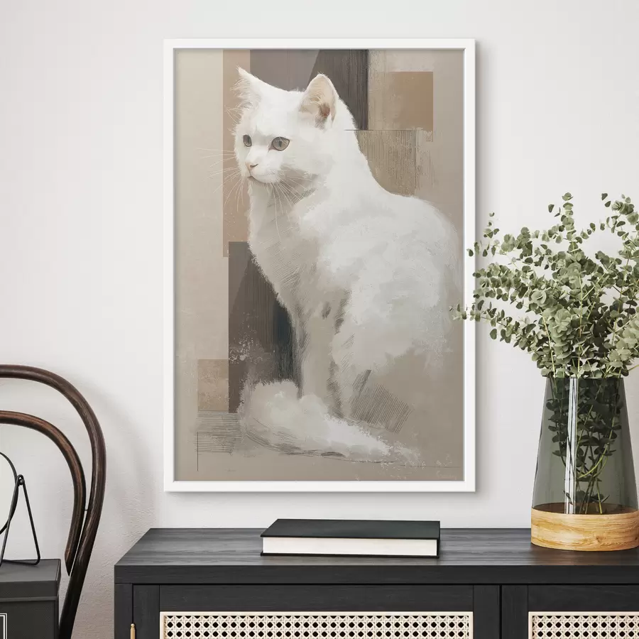 Fototapeta Biały kot f49837