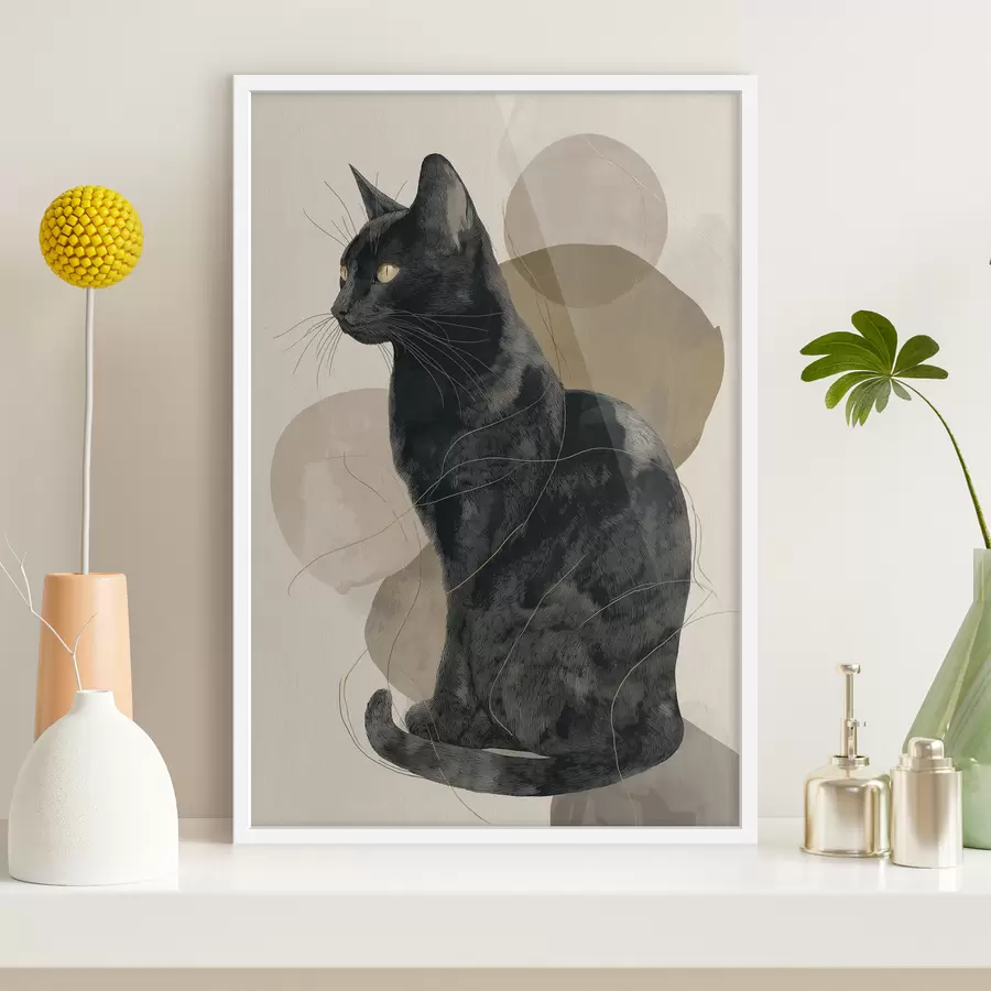 Fototapeta Czarny kot f49838