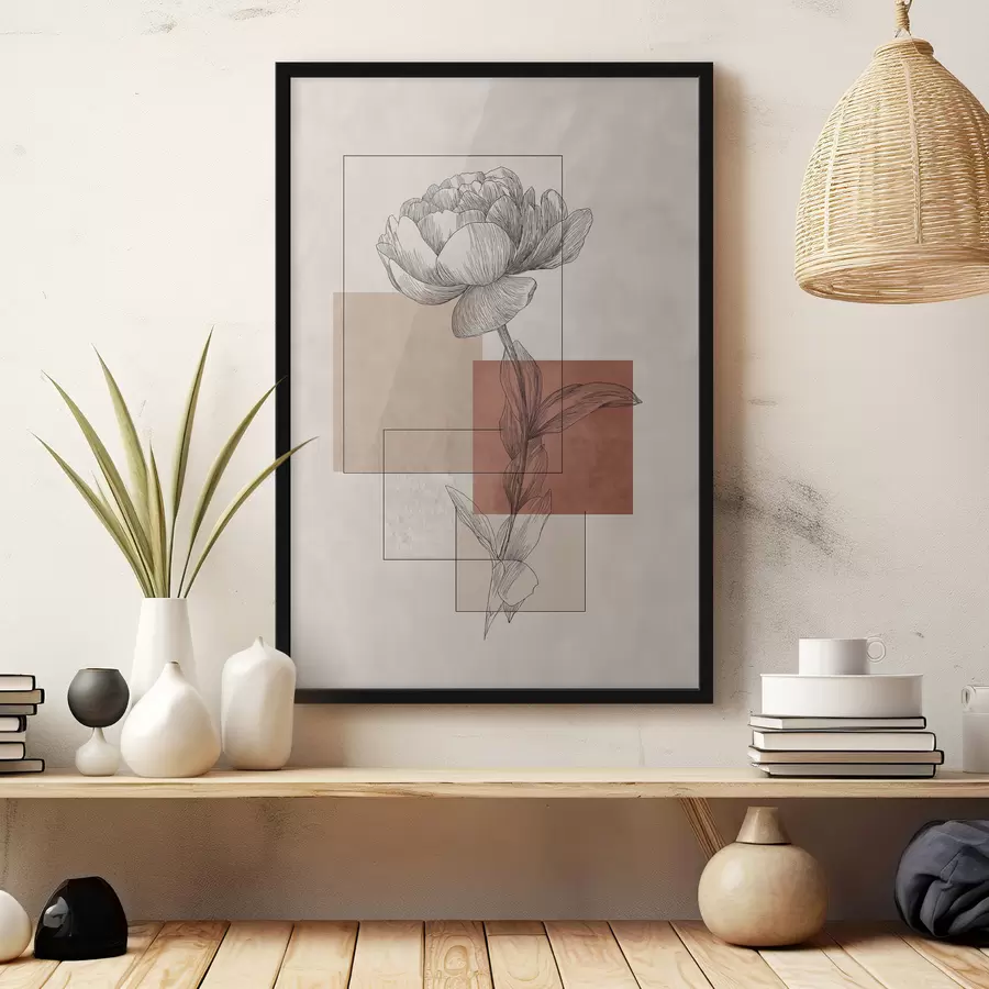 Fototapeta Nowoczesna piwonia f49842