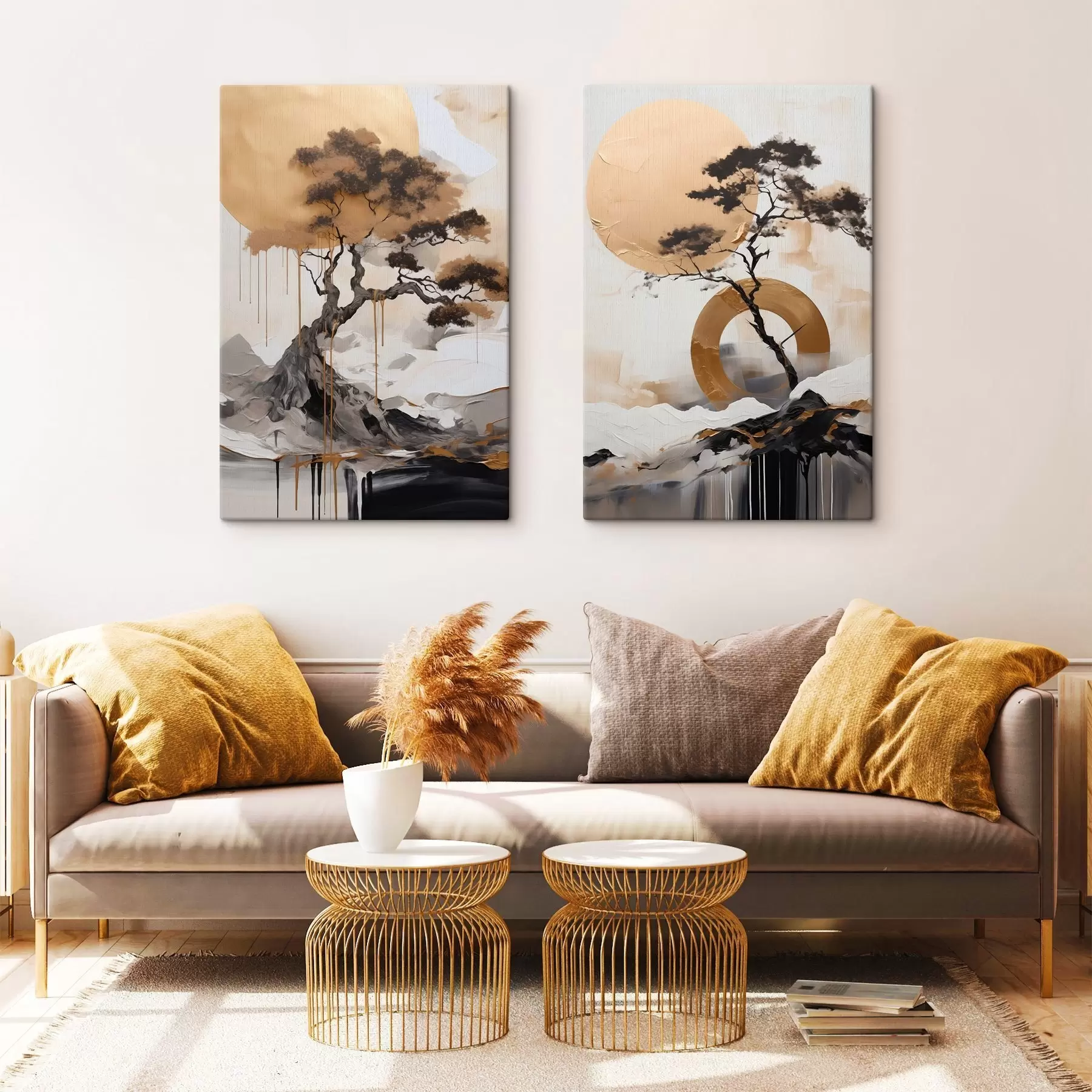 Obraz Ozdobne drzewko bonsai, obraz w stylu abstrakcyjnym m30688
