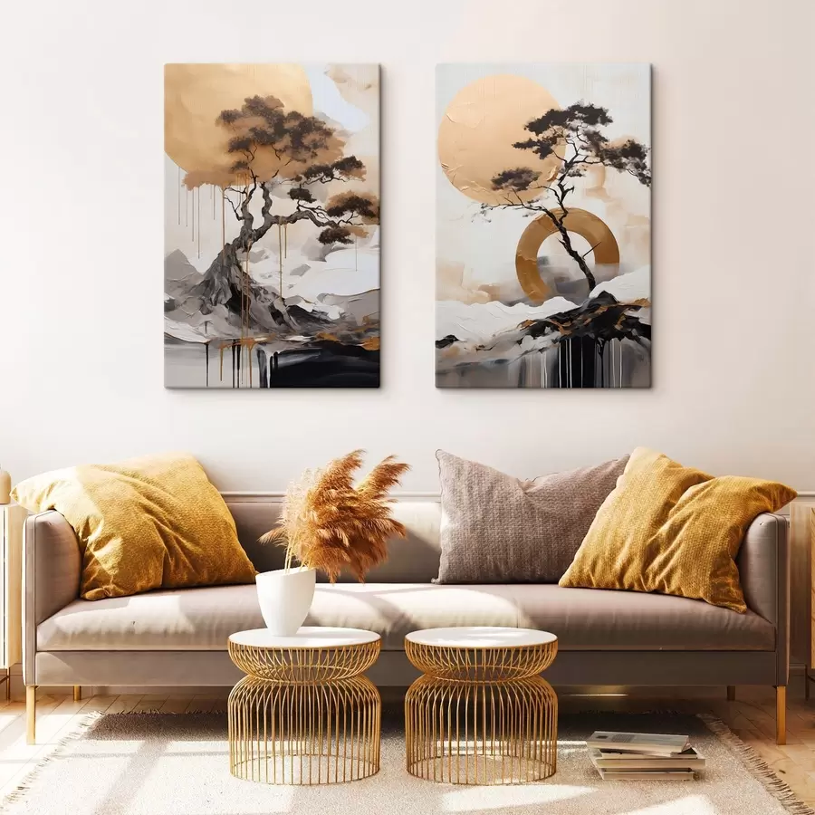 Obraz Ozdobne drzewko bonsai, obraz w stylu abstrakcyjnym m30688