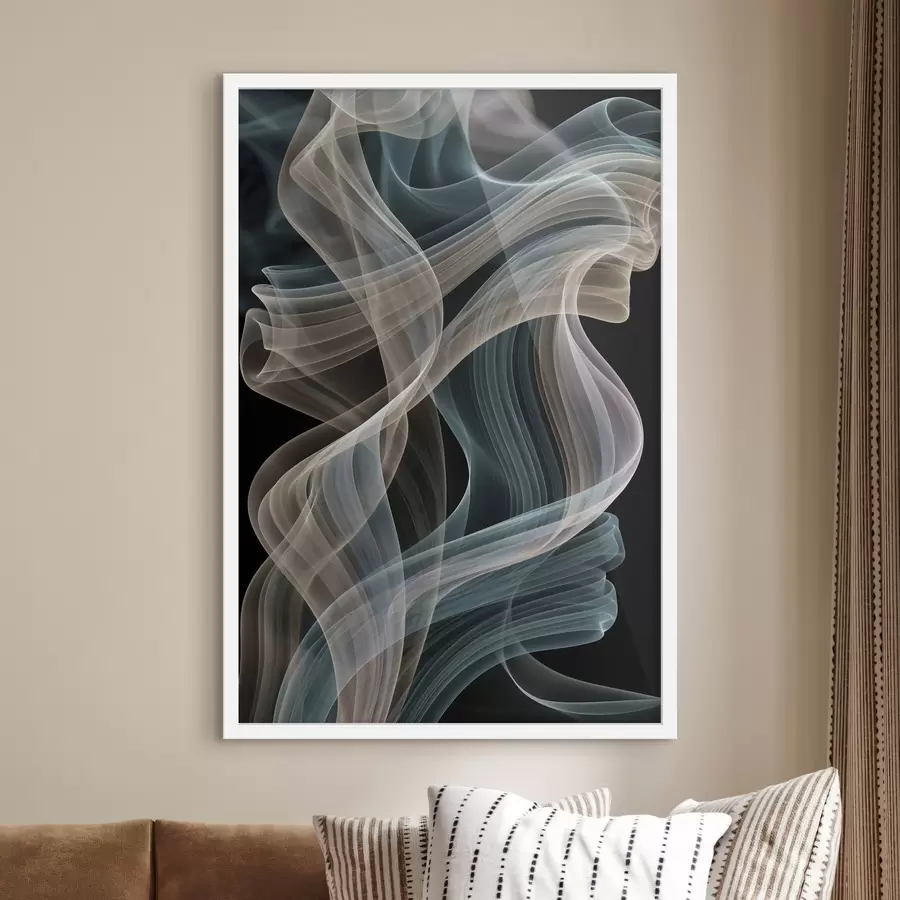 Fototapeta Kolorowe kłęby dymu na ciemnym tle f49862