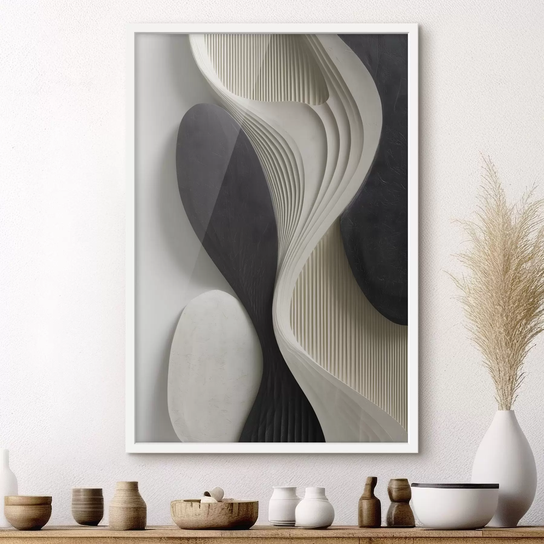 Fototapeta Imitacja architektonicznej sztuki reliefowej; organiczna, abstrakcyjna geometria. f49874