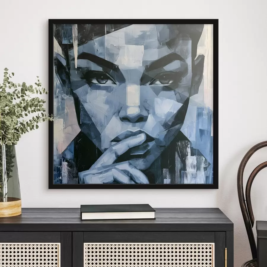 Fototapeta Abstrakcyjny portret dziewczyny o przenikliwym spojrzeniu f49891