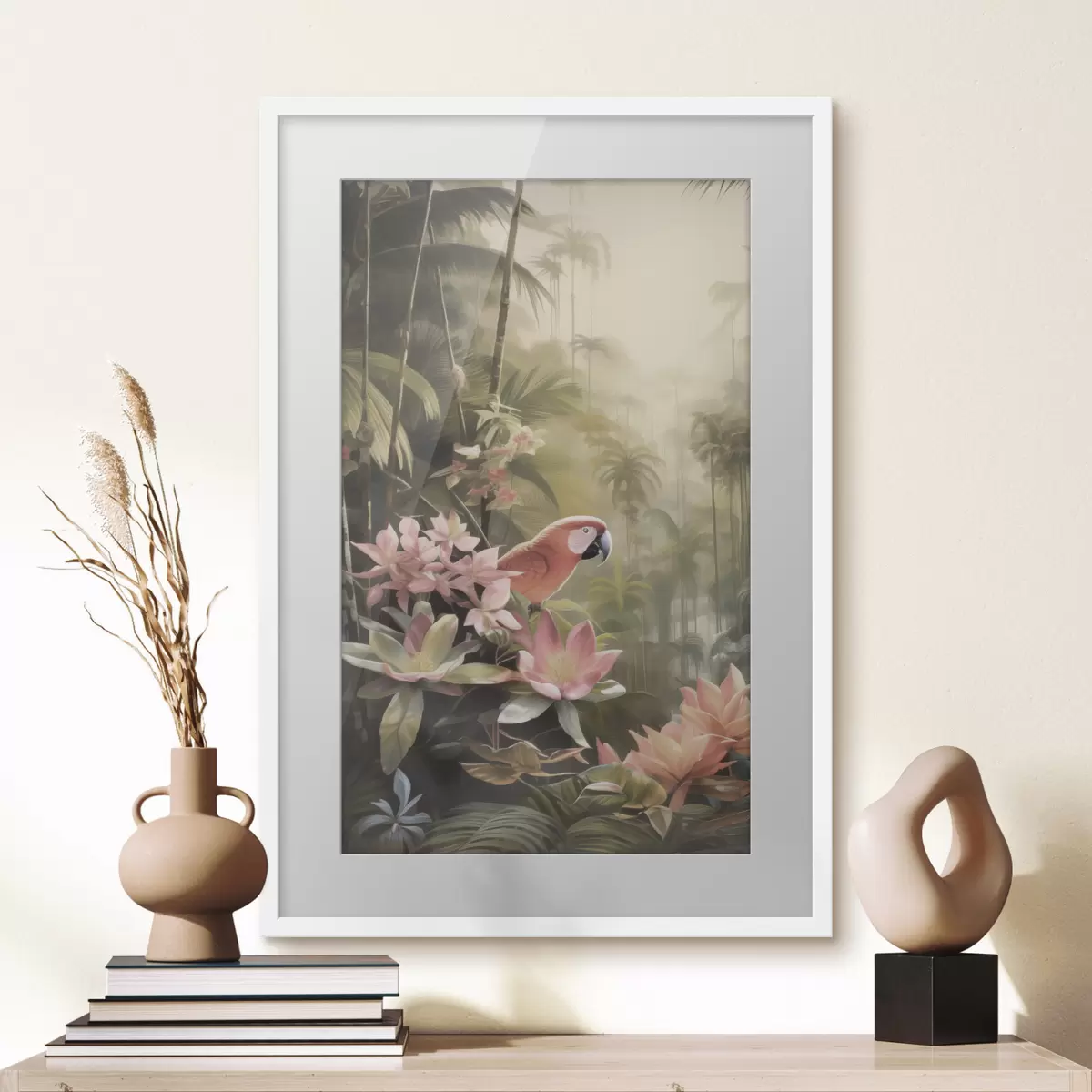 Plakat Flaming w tropikach f50026