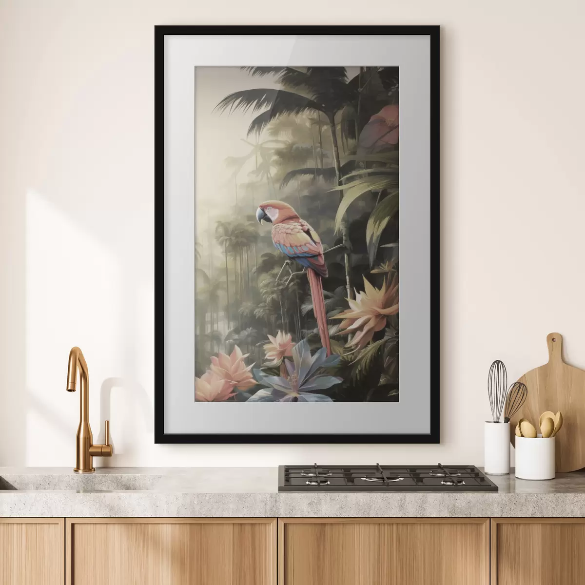 Plakat Tropikalne flamingi f50027