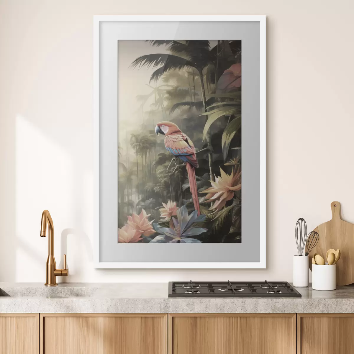 Plakat Tropikalne flamingi f50027