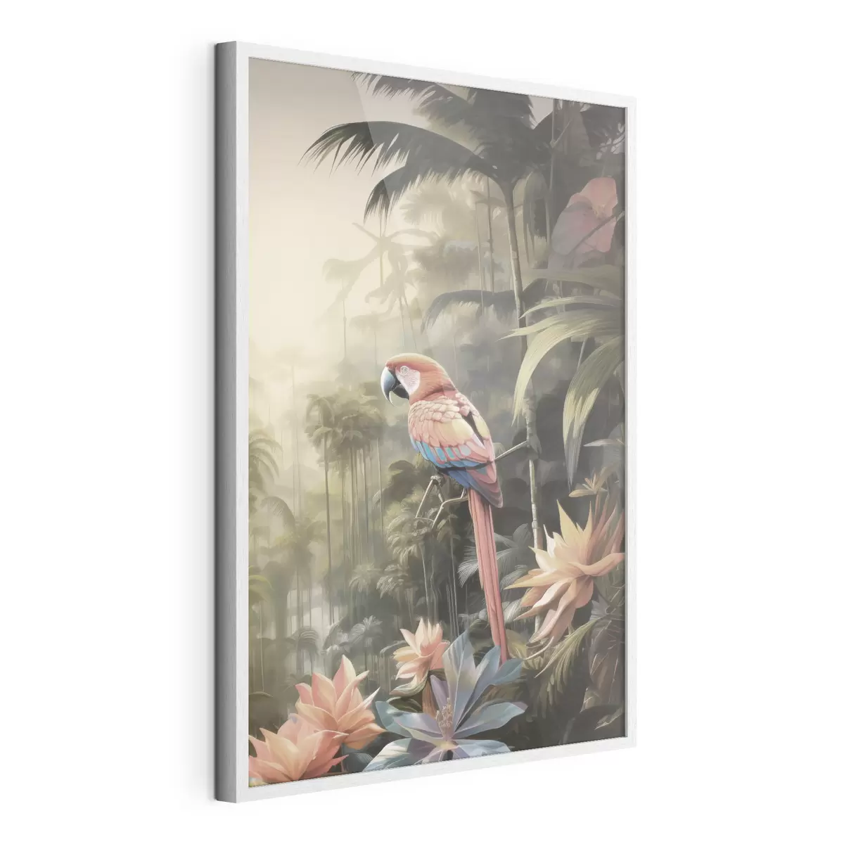 Plakat Tropikalne flamingi f50027