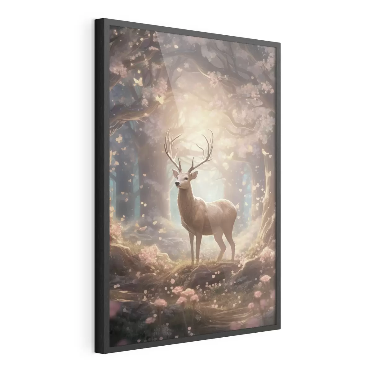 Plakat Jeleń w lesie f50028