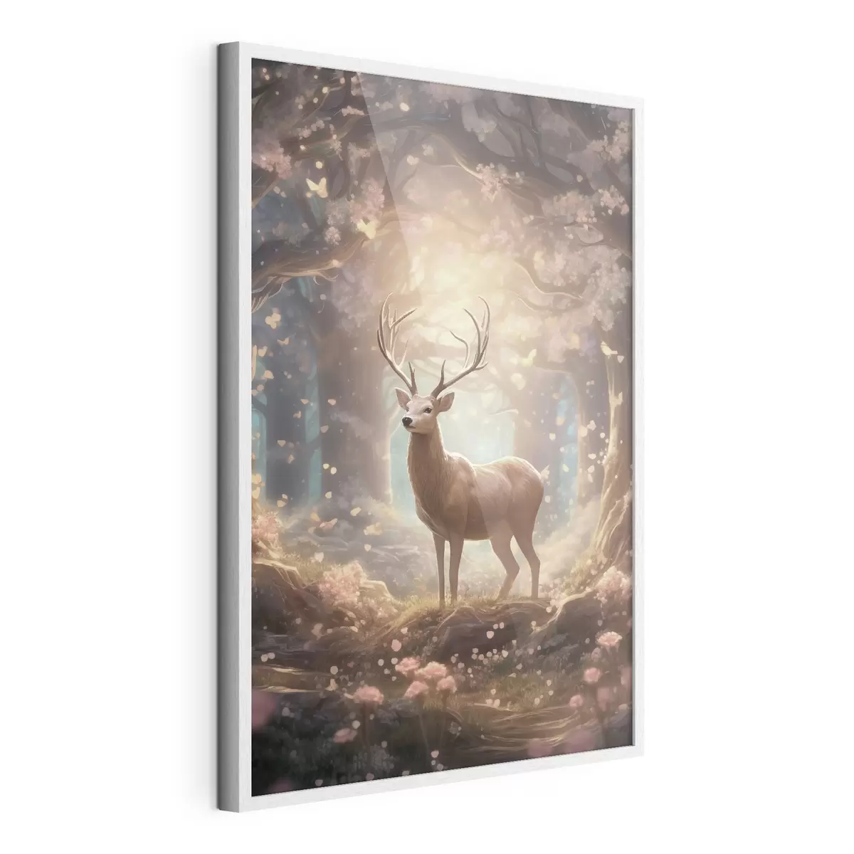 Plakat Jeleń w lesie f50028
