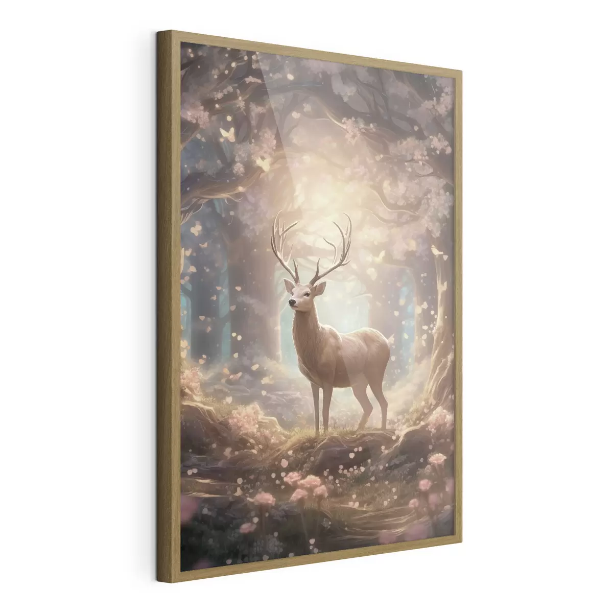 Plakat Jeleń w lesie f50028