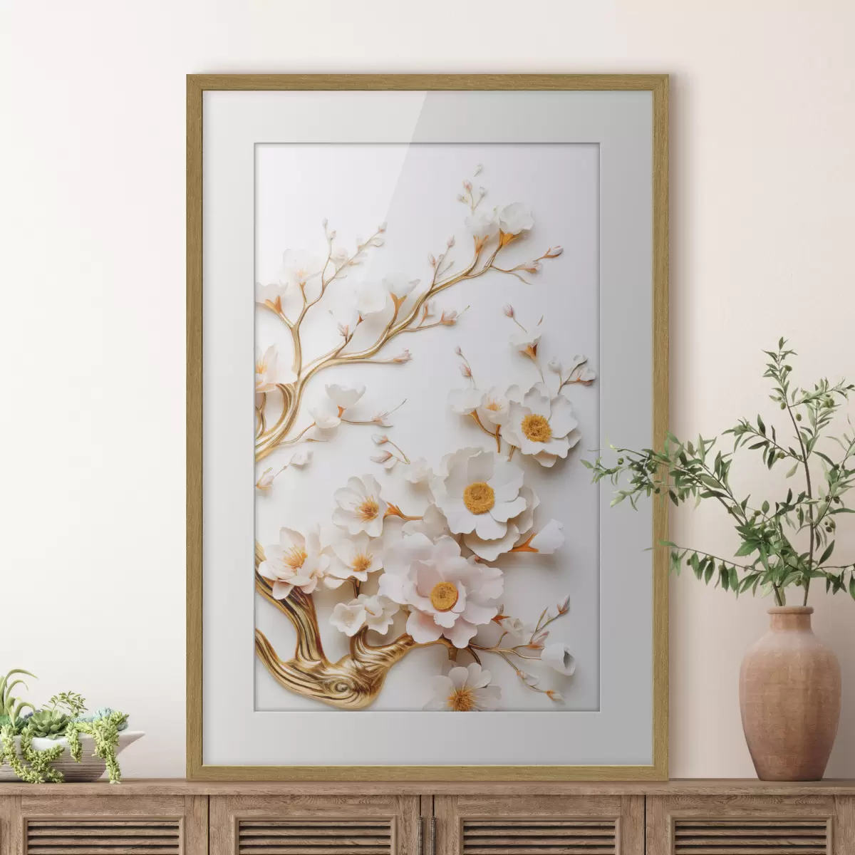 Plakat Białe magnolie f50033