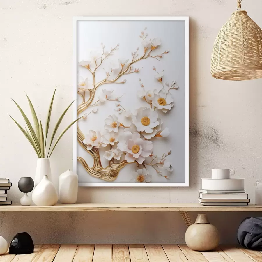 Fototapeta Białe magnolie f50033
