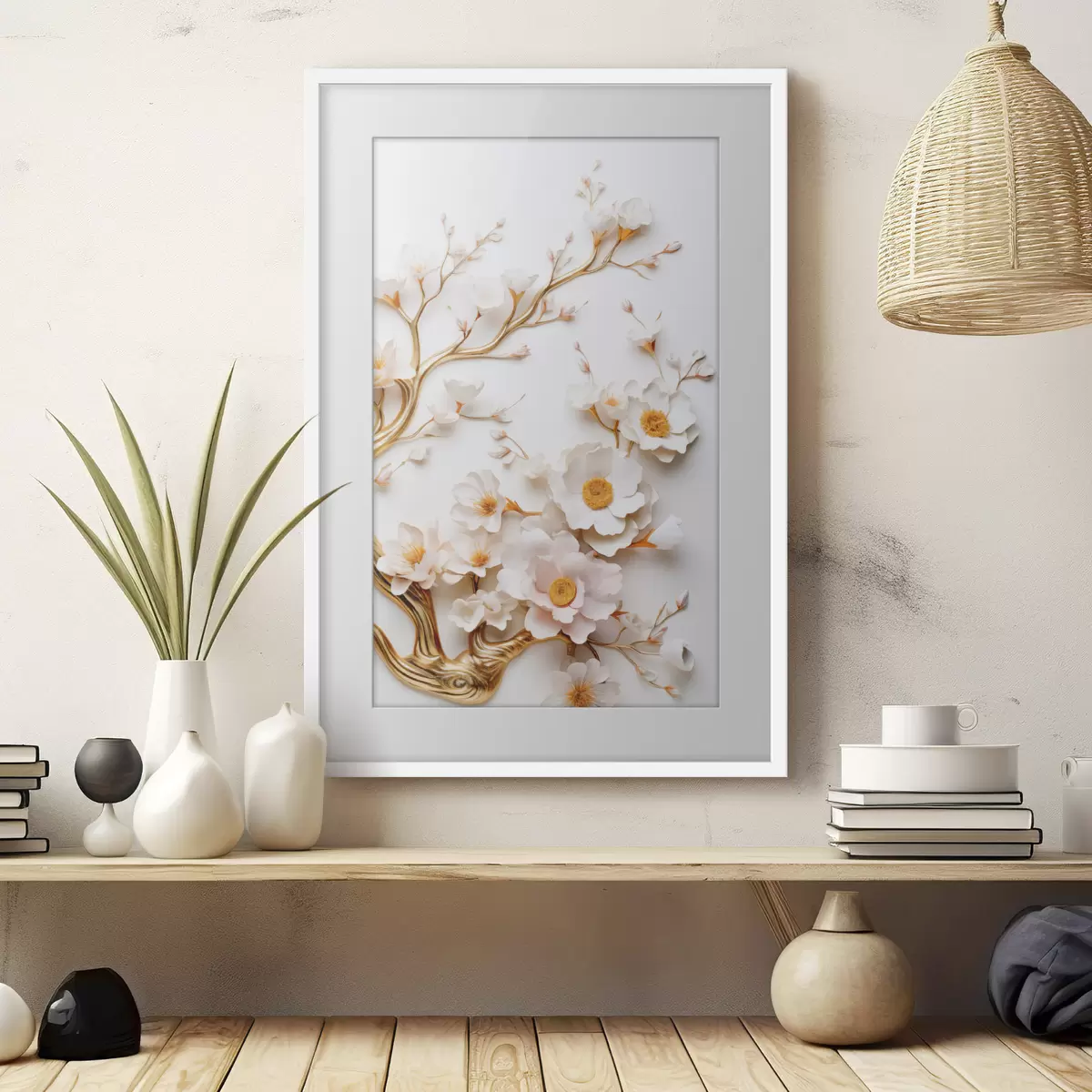 Plakat Białe magnolie f50033