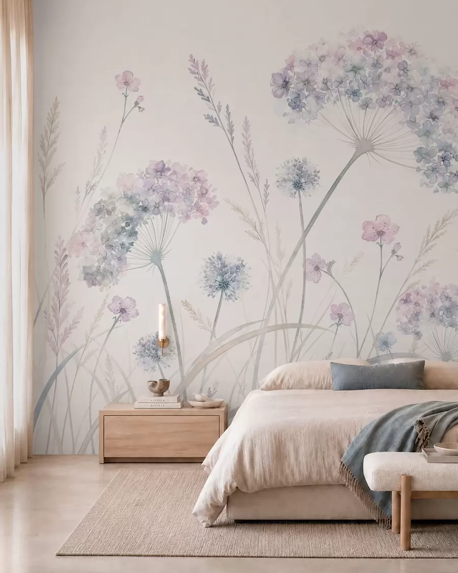 Fototapeta Błękitne kwiaty łąki w05731