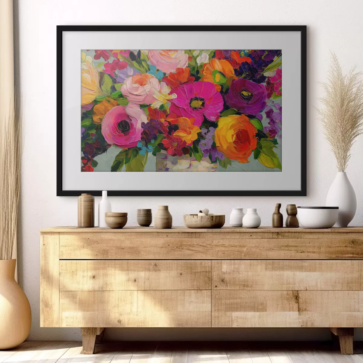 Plakat Pełen życia bukiet kwiatów f50039