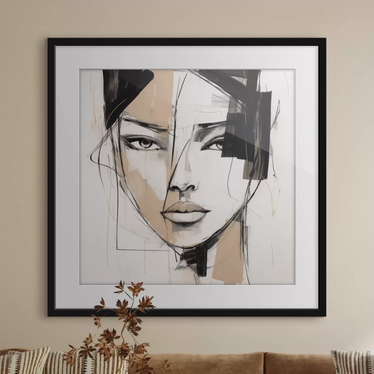 Plakat Abstrakcyjny portret f50049