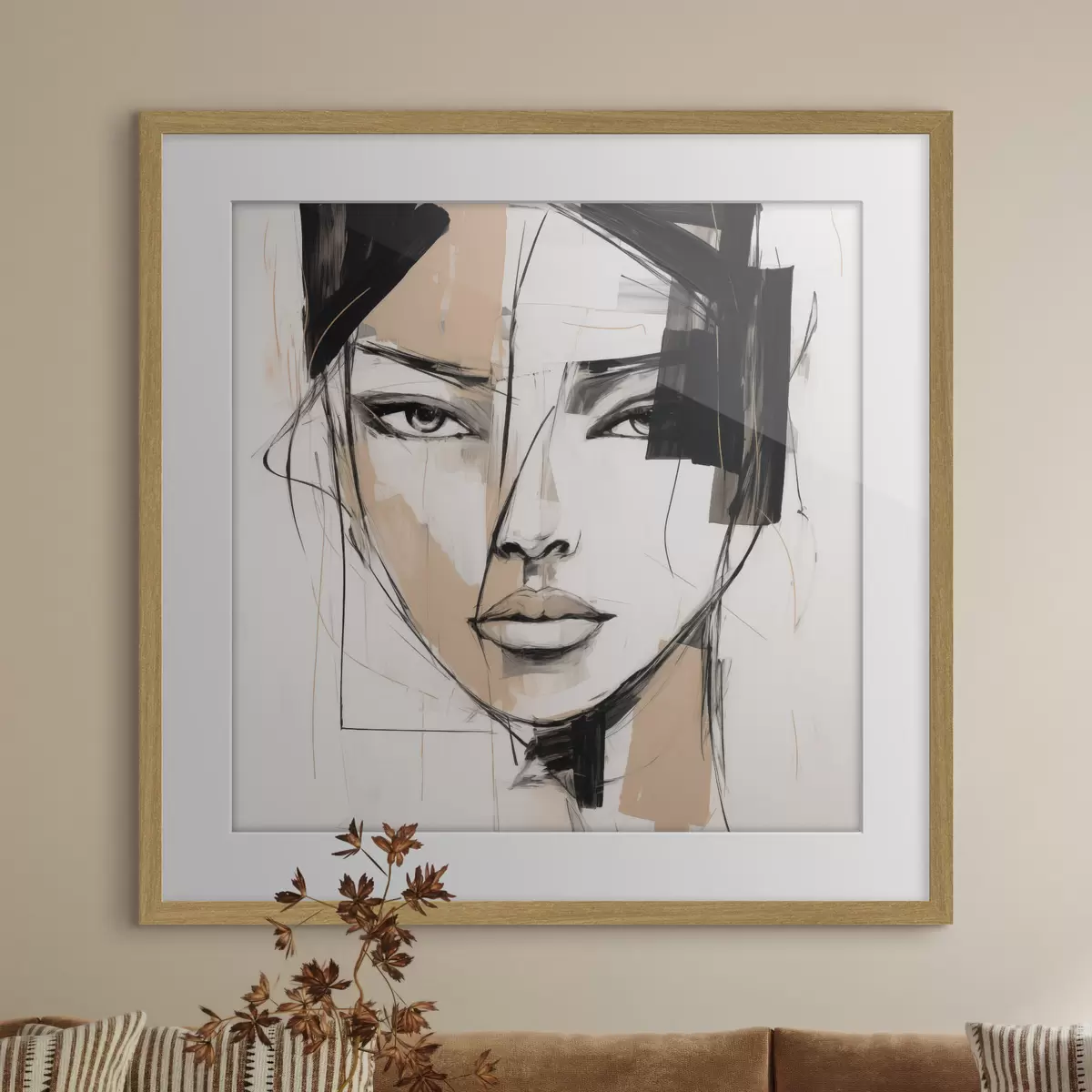 Plakat Abstrakcyjny portret f50049