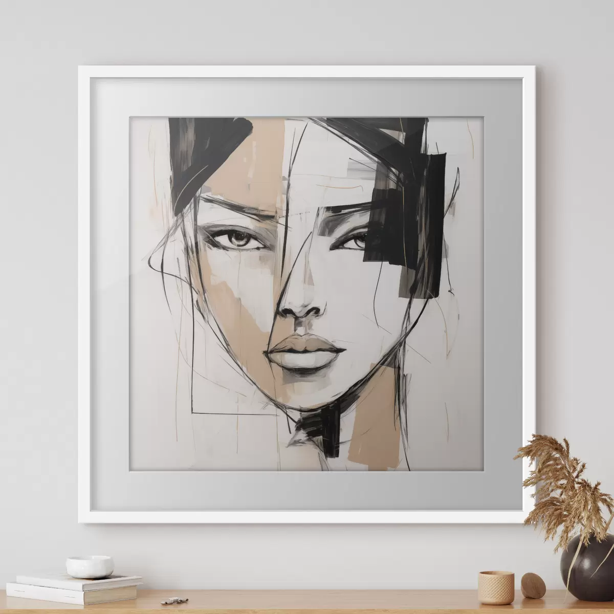 Plakat Abstrakcyjny portret f50049