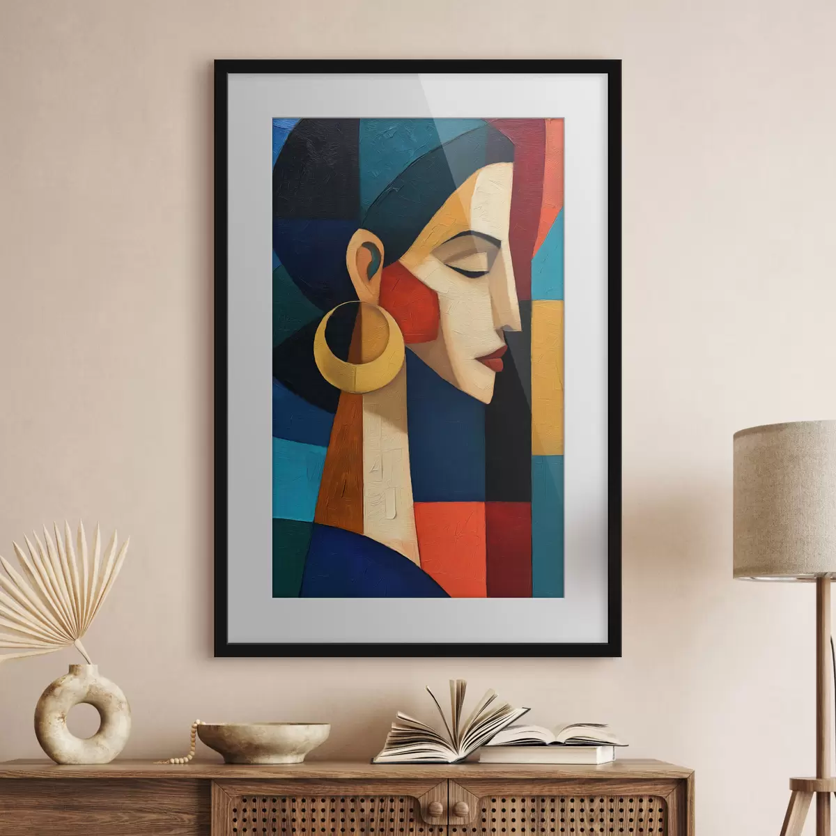 Plakat Abstrakcyjna twarz f50056