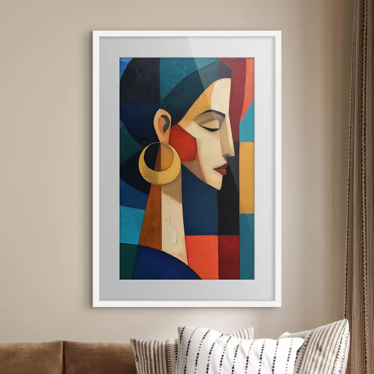 Plakat Abstrakcyjna twarz f50056