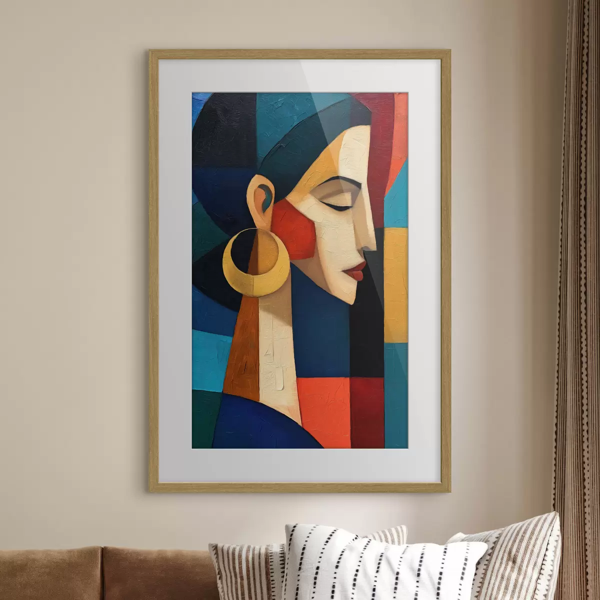 Plakat Abstrakcyjna twarz f50056
