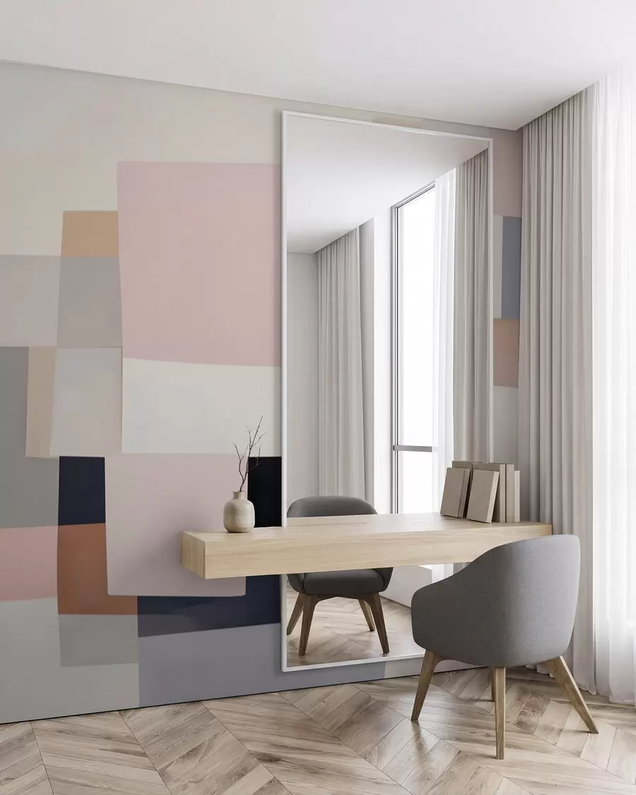Fototapeta Abstrakcja geometryczna z imitacją rozmycia i faktury w05785
