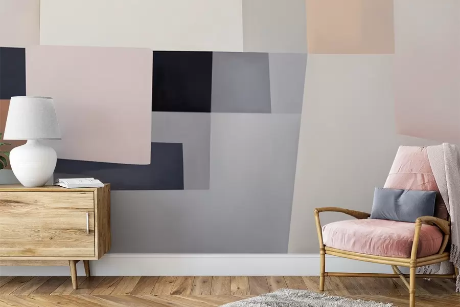 Fototapeta Abstrakcja geometryczna z imitacją rozmycia i faktury w05785