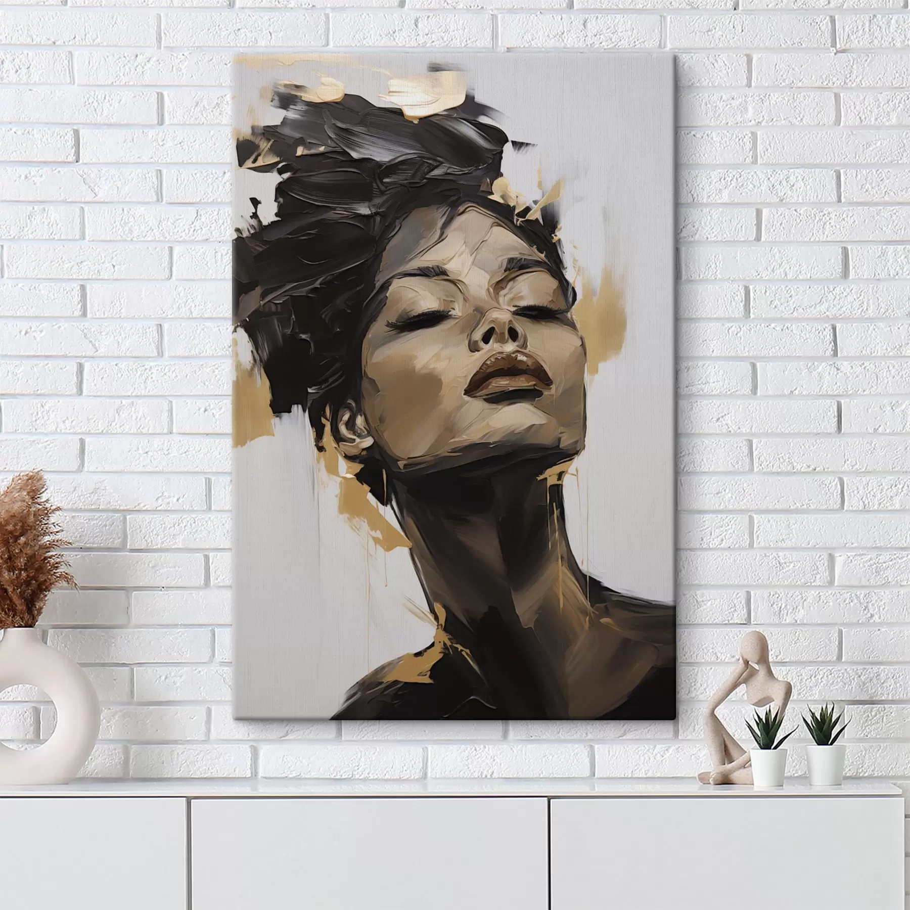 Obraz Abstrakcyjny portret kobiety, imitacja obrazu s50071