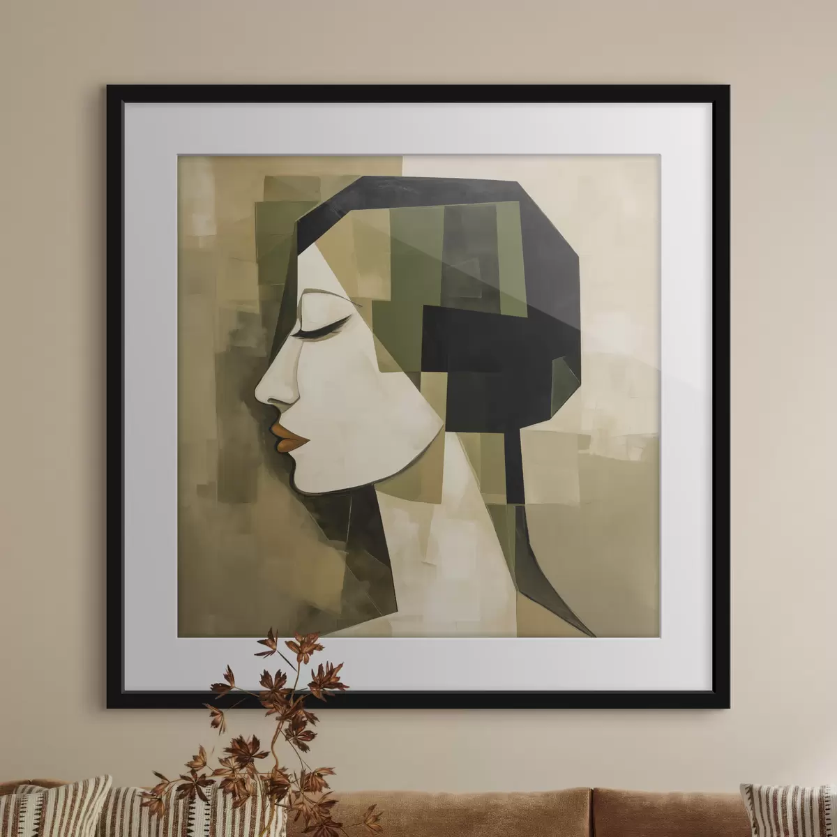Plakat Nowoczesny portret abstrakcyjny f50057