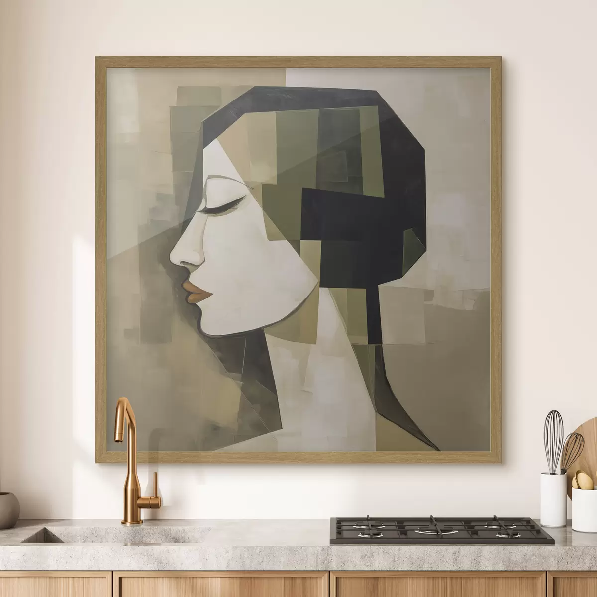 Plakat Nowoczesny portret abstrakcyjny f50057