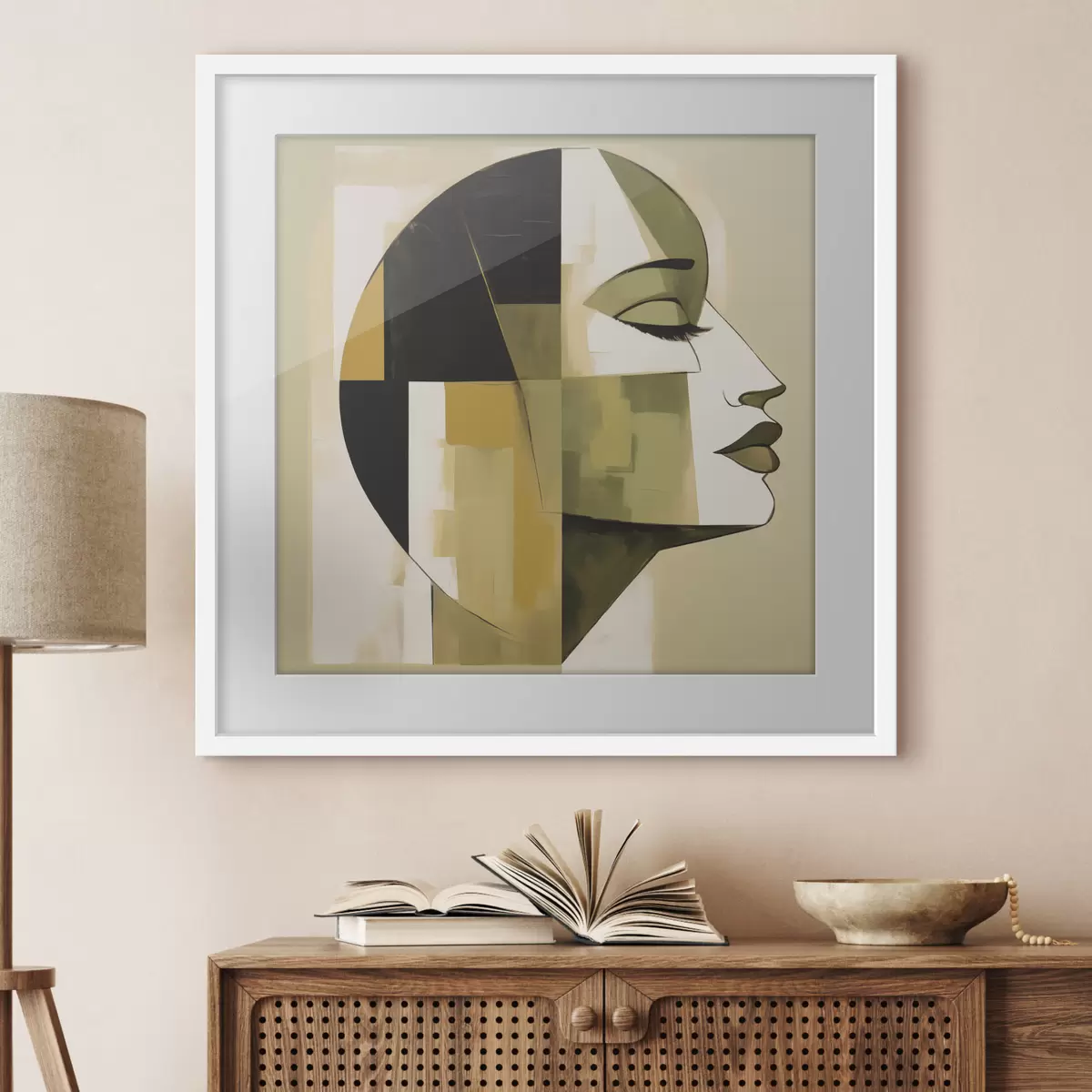 Plakat Abstrakcyjny portret f50058