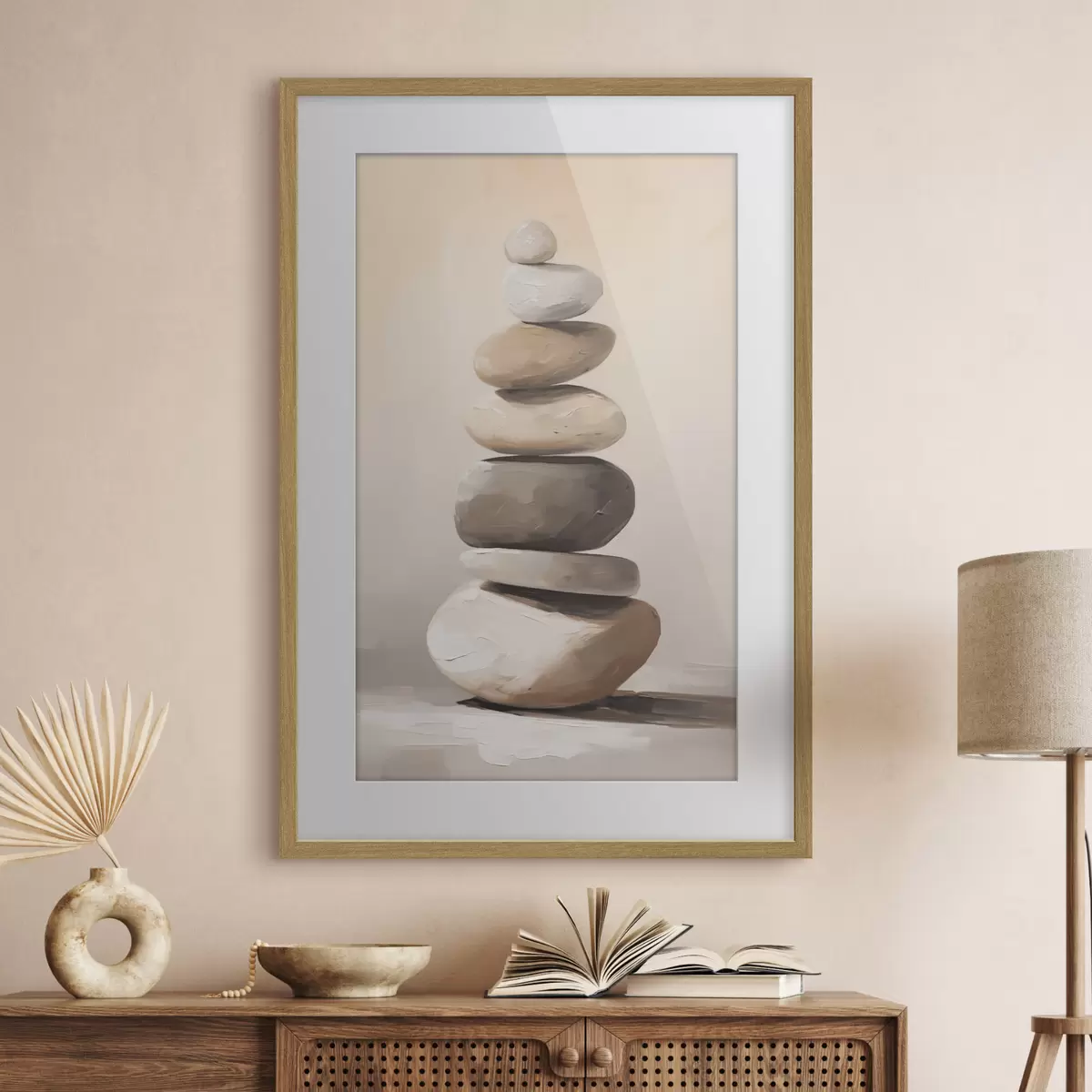 Plakat Kamienie, imitacja malarstwa f50060