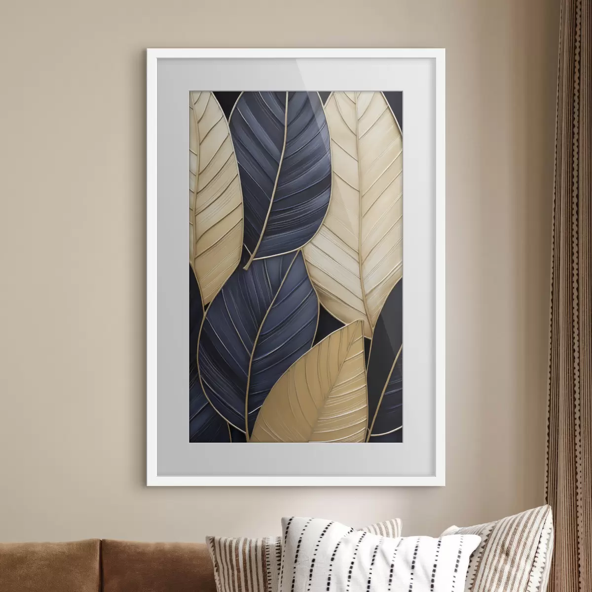 Plakat Obraz imitujący liście f50061