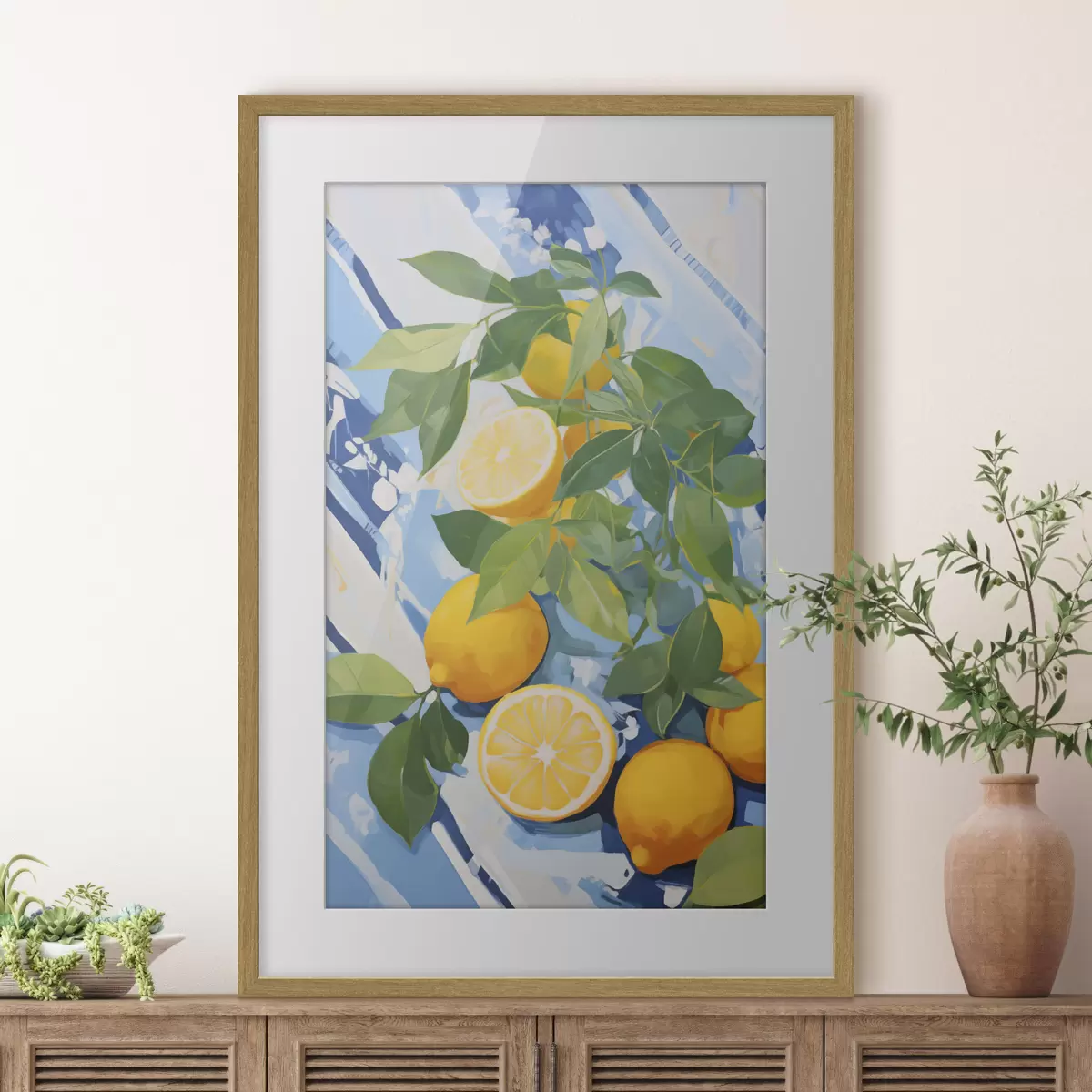 Plakat Cytryny, obraz w stylu imitacji f50066