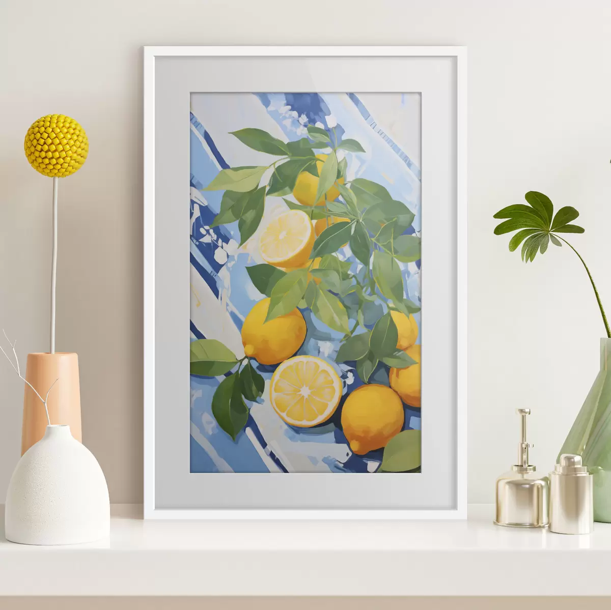 Plakat Cytryny, obraz w stylu imitacji f50066