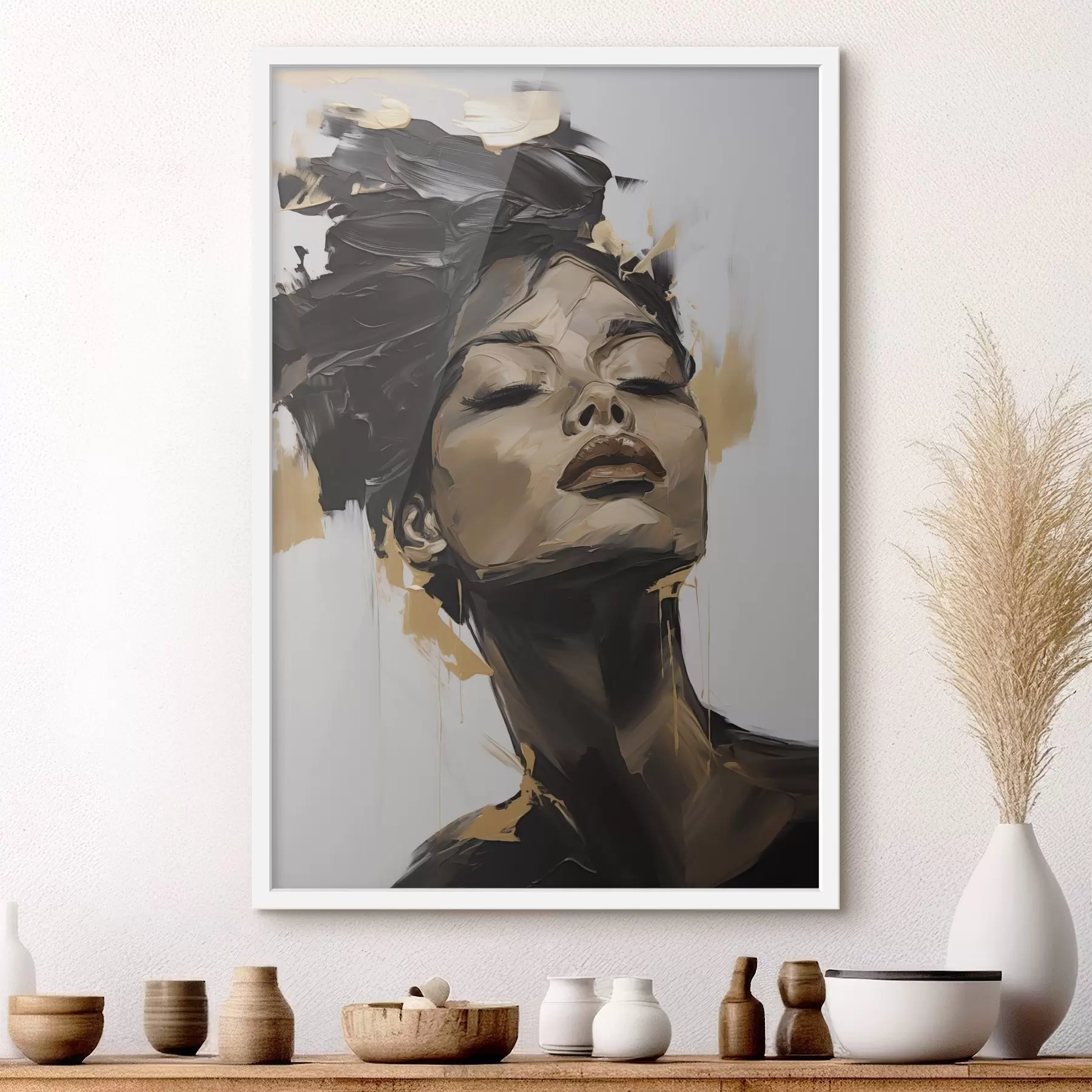 Fototapeta Abstrakcyjny portret kobiety, imitacja obrazu f50071