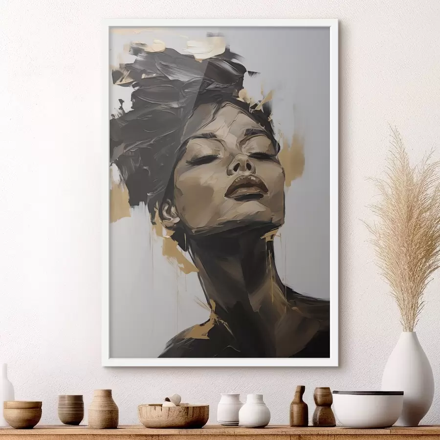 Fototapeta Abstrakcyjny portret kobiety, imitacja obrazu f50071