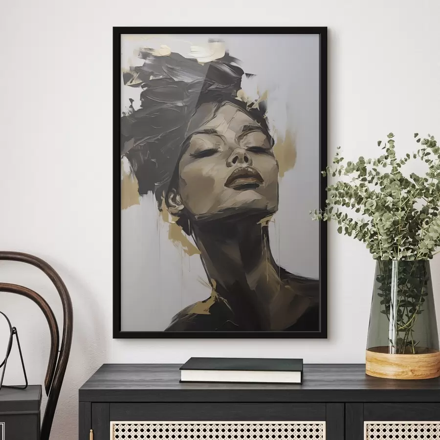 Fototapeta Abstrakcyjny portret kobiety, imitacja obrazu f50071