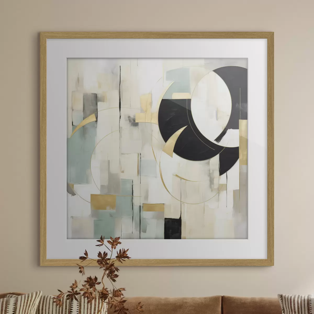 Plakat Abstrakcja geometryczna, naśladowanie malarstwa f50074