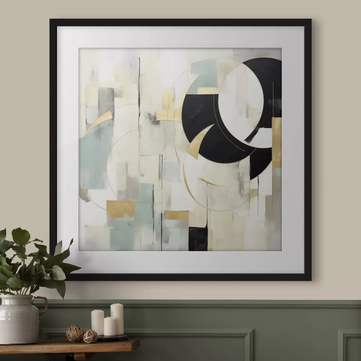 Plakat Abstrakcja geometryczna, naśladowanie malarstwa f50074
