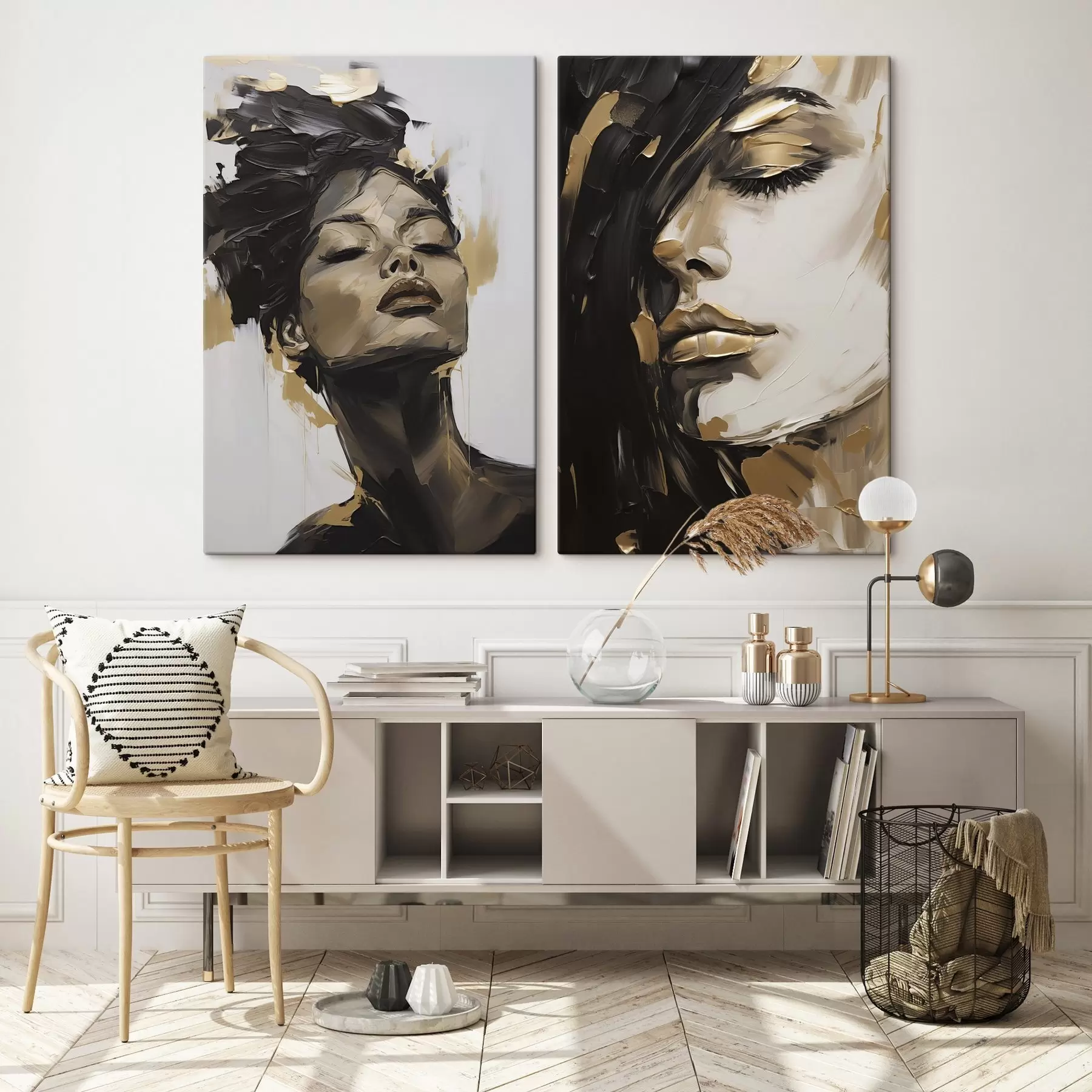 Obraz Abstrakcyjny portret kobiety, imitacja obrazu m30781