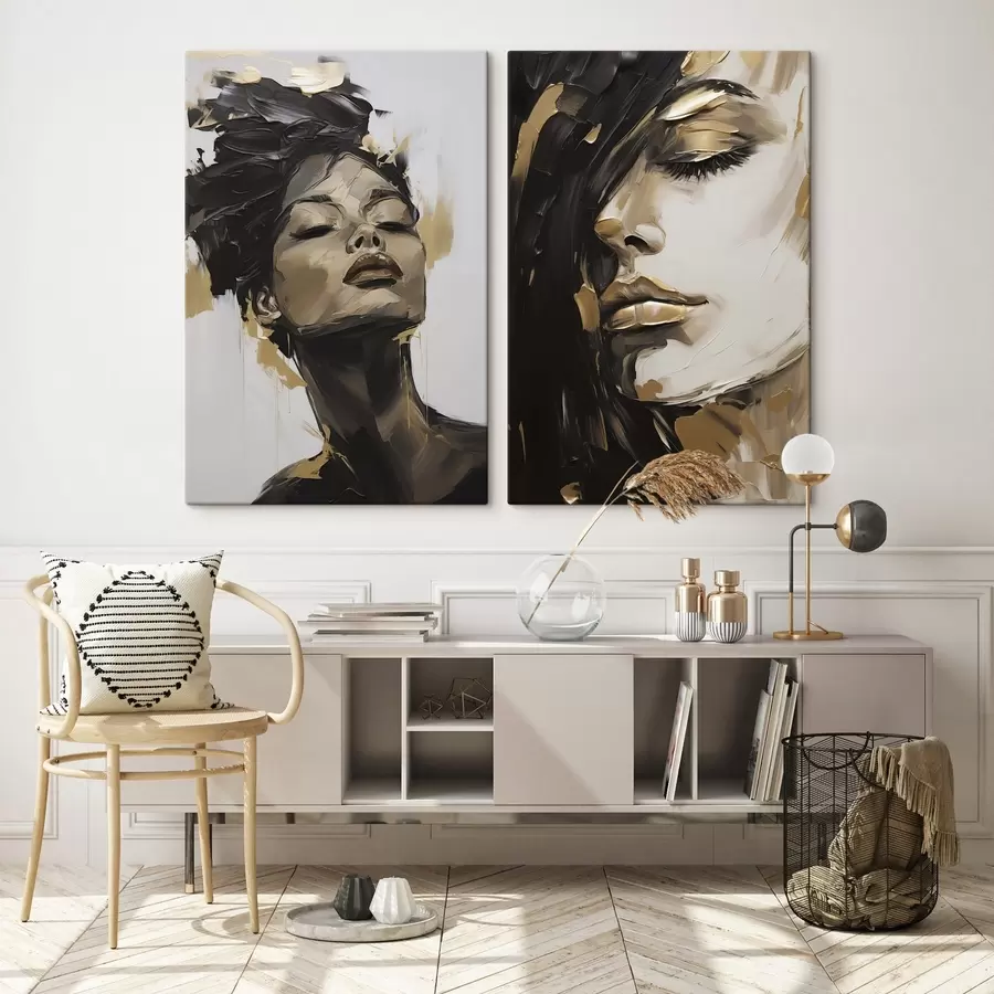 Obraz Abstrakcyjny portret kobiety, imitacja obrazu m30781