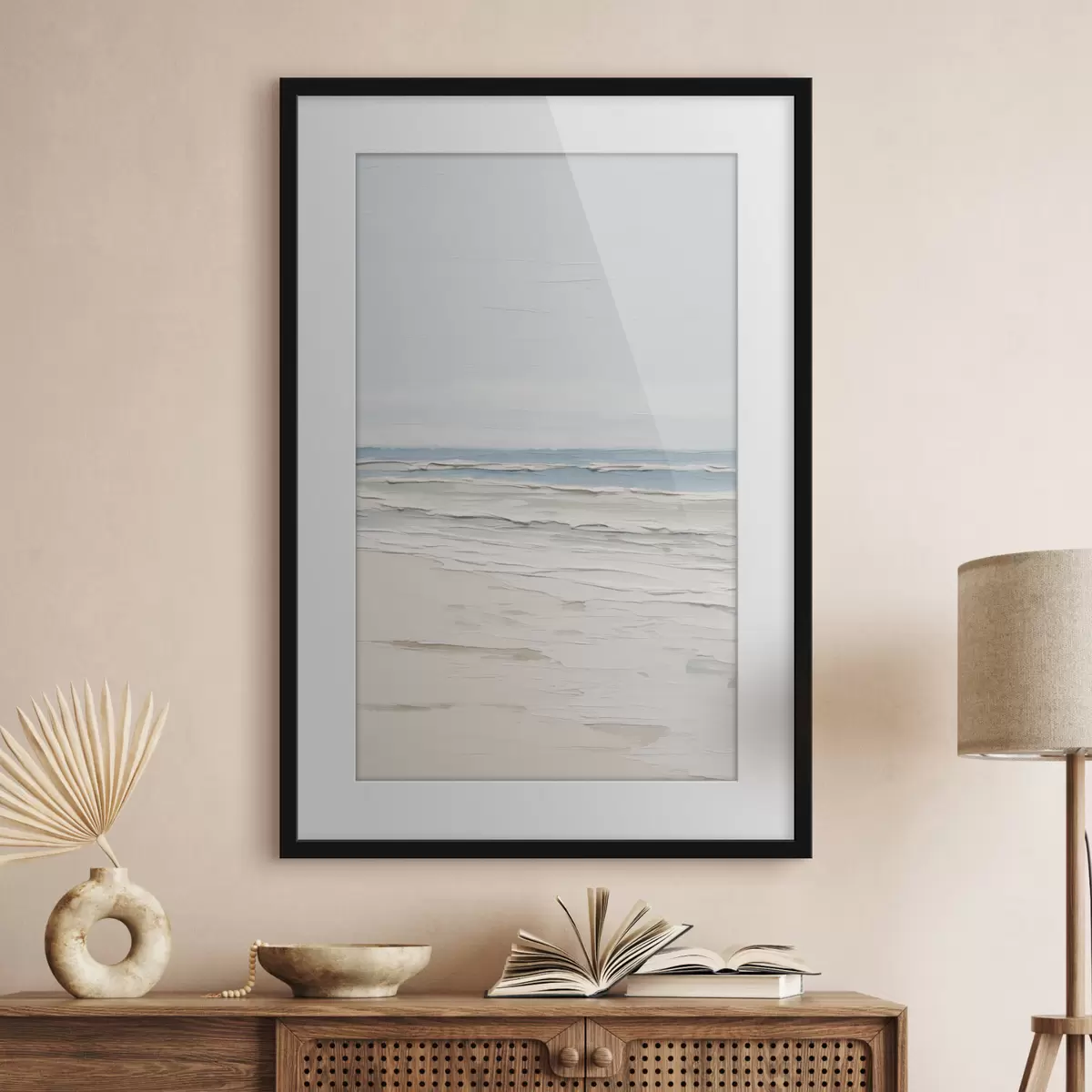 Plakat Minimalistyczne wybrzeże w jasnych odcieniach f49951