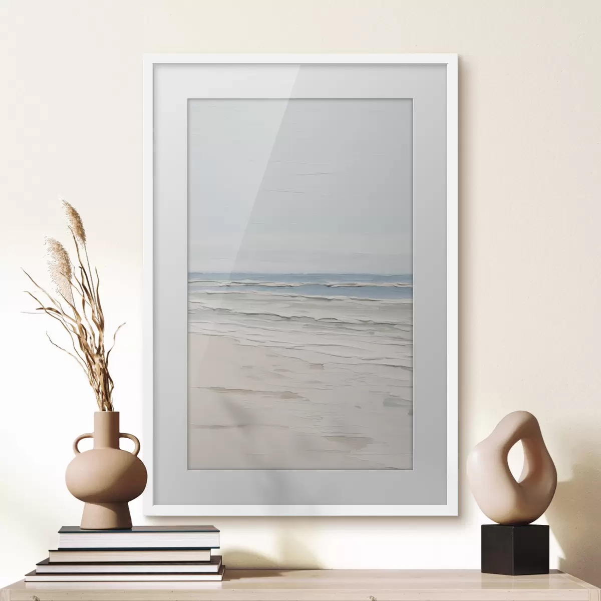 Plakat Minimalistyczne wybrzeże w jasnych odcieniach f49951